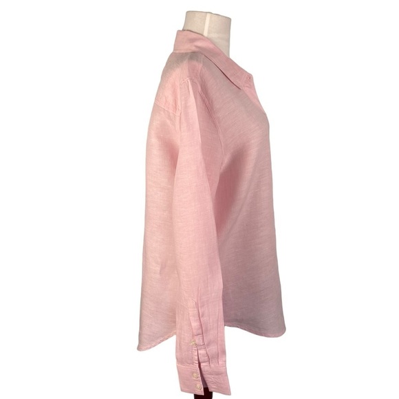 Workshop Republic Pink Button Down Linen Shirt Size PL - Picture 4 of 10